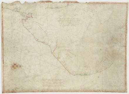 Pascaert van de custe van Brasil van bij noorden de baije de Todos Sanctos tot by westen de salinas van Caricaratama, ingestelt in September anno 1631